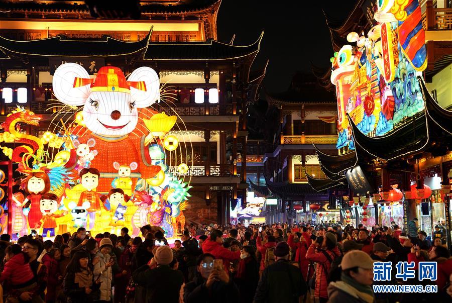 （社會）（5）上海豫園：燈海人潮迎新春