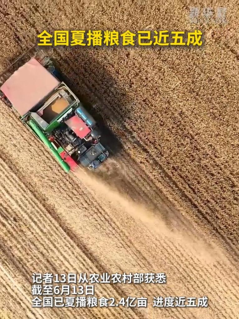 全国夏播粮食已近五成