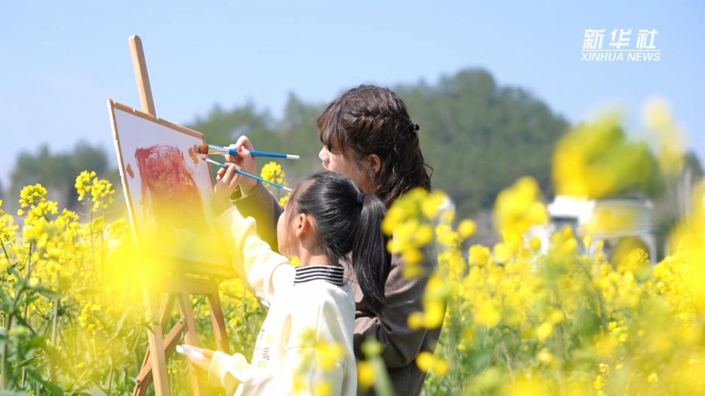 安徽休宁：春光无限好 油菜花开美如画