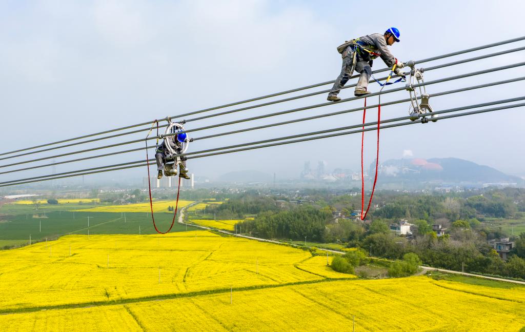 安徽：电网重点工程施工忙