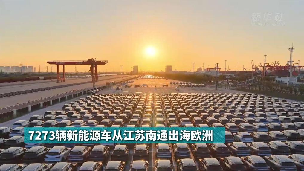 7273辆新能源车从江苏南通出海欧洲
