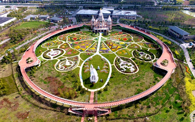 花已開 春意溫暖 上海浦江郊野公園恢復開放