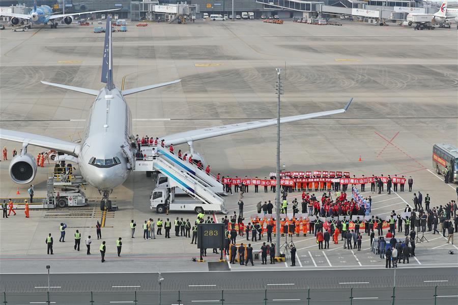 上海160名援助湖北隊員返滬